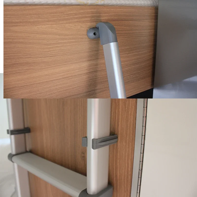 Peças exclusivas para trailer de caravana TYTXRV RV, escada de beliche RV de 60,23 ", escada de beliche de alumínio integrada de 5 degraus com suporte fixo