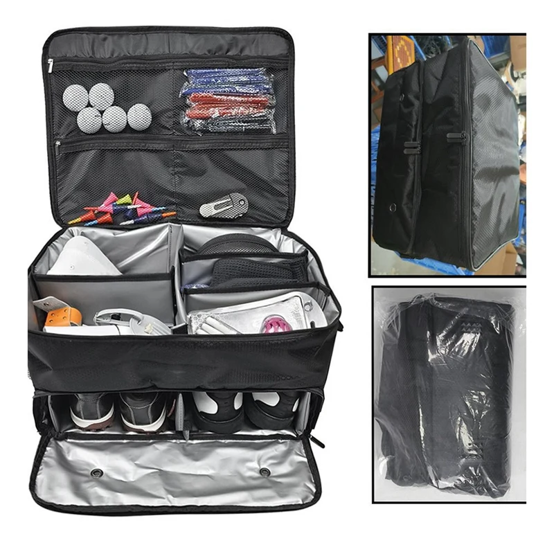 Golf Storage Box Golf Trunk Organizer Waterproof Car Golf Locker With Separate Ventilated Compartment Easy To Use