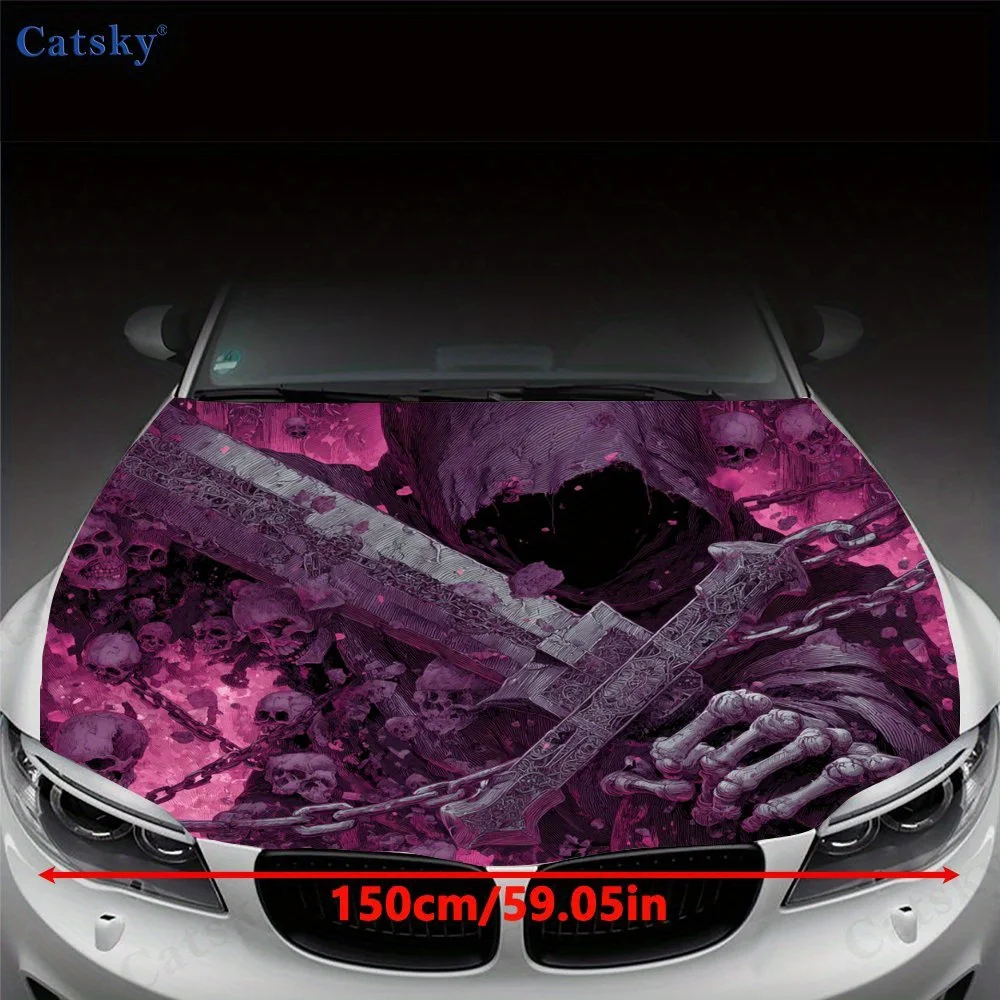 ملصق فينيل مقاوم للماء ومقاوم للخدش من بيربل ديث جود إمجيك للسيارة - سهل التركيب للشاحنات والسيارات والدراجات النارية