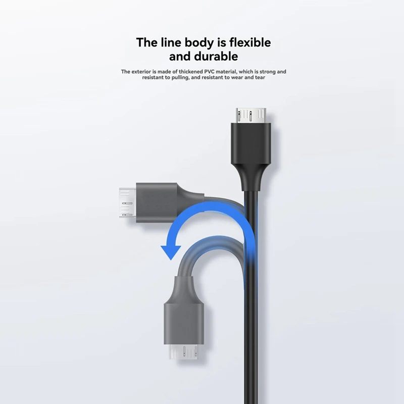 USB 3.0 Type A to USB3.0 Micro-B Male Data Cable Adapter Cord for External Hard Drive Disk HDD Super Speed Cable