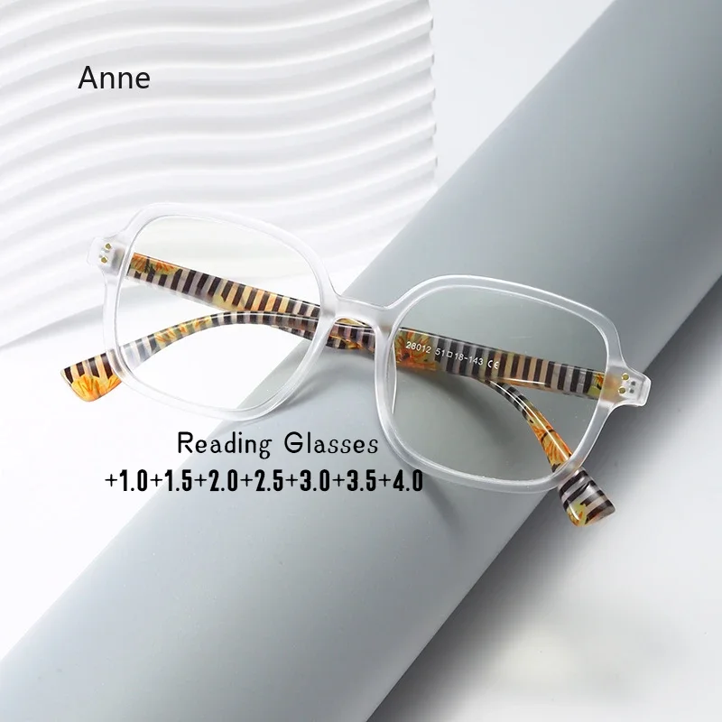 

Очки для дальнозоркости для мужчин и женщин, прозрачные голубые аксессуары для чтения при пресбиопии, в корейском ретро стиле, с блокировкой яркости, с диоптриями до + 4 очки
