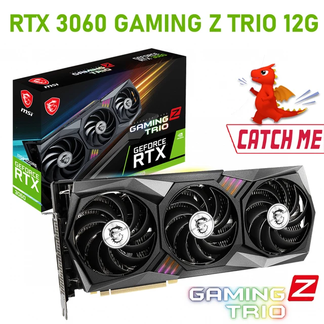 Gddr6 Msi Rtx 3060 Gaming Z Trio Graphics Card Rtx 3060 Gaming Card 12gb  3060 Card Rtx 3060 Gaming Video Card Lhr Rgb 1867mhz - Graphics Cards -  AliExpress