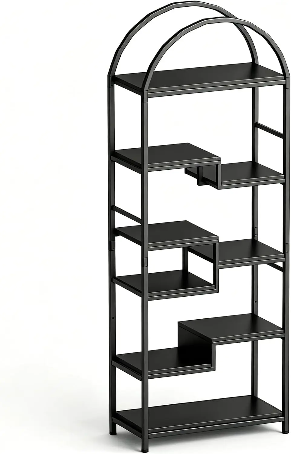 3 in 1 Multi-layer Simple Bookcase  Particularly Bookshelf with Shoe Storage Bench Standing Coat Rack with 6 Hooks & Organizer Shelf for Entryway, Mudroom or Bedroom