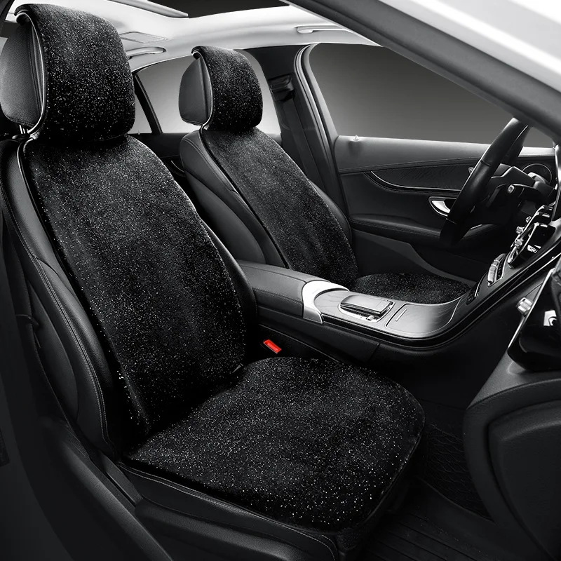 

Зимние флисовые чехлы на автомобильные сиденья со звездами, толстые теплые получехлы, подушки для седана, внедорожника, грузовика