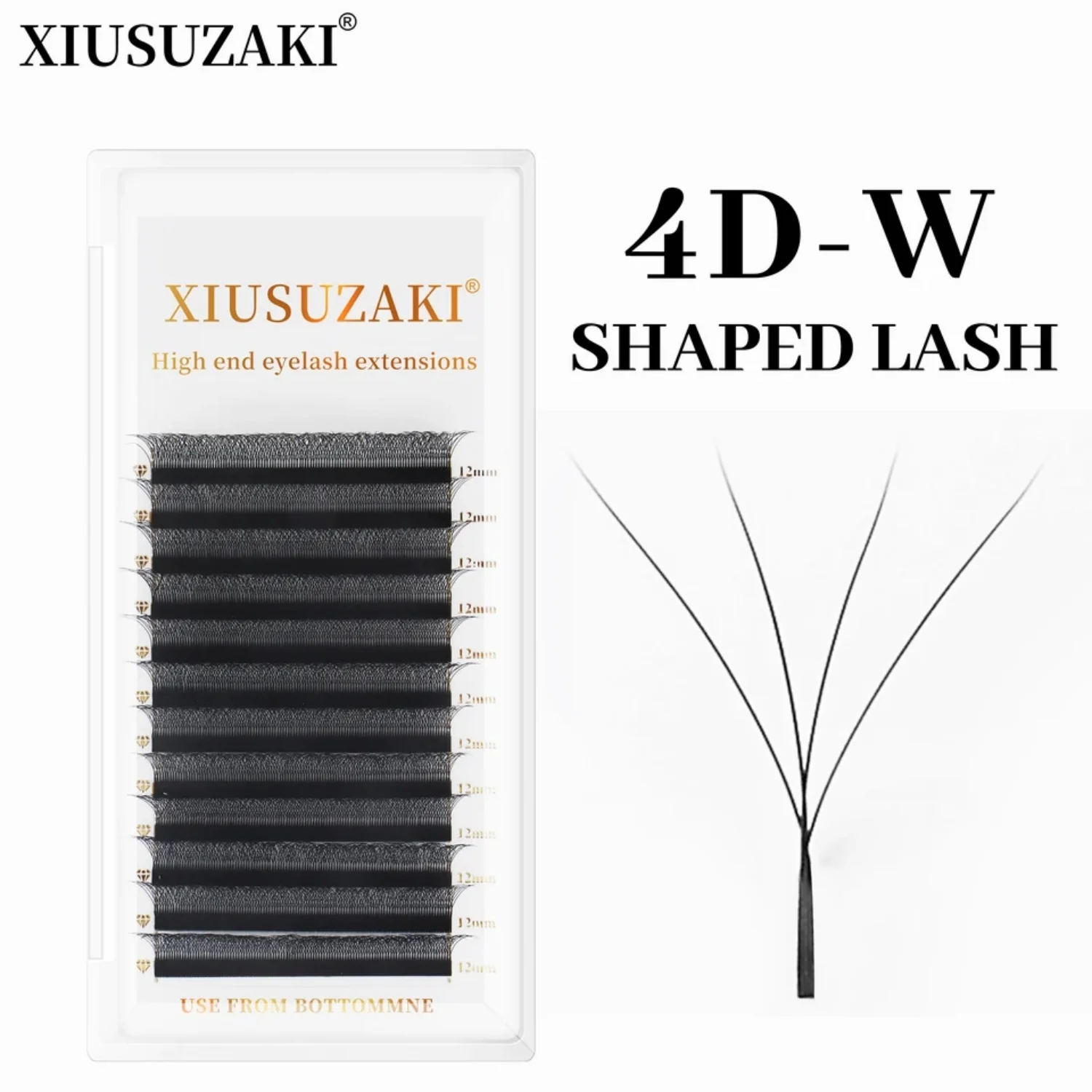 

XIUSUZAKI W Shape 4D Eyelashes Extension Premade Volume Fans YY-shape Lashes Faux Mink Soft Easy Faning Natural Lashes