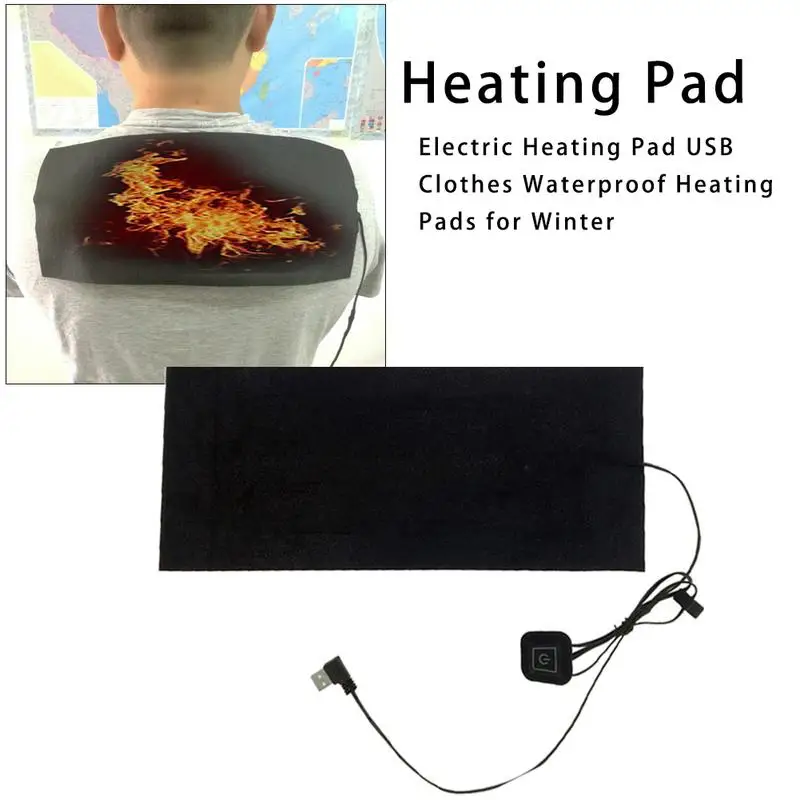 

Heating Pad Electric USB Jackets Clothes Heating Pad Winter Sports Hiking Vest Heated Warmer Pads Fiber Heater 1PC 15*35CM