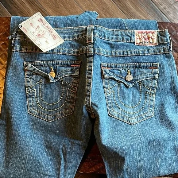 جينز بوذا مطرز عتيق Y2k سروال نسائي قوطي 2000s ملابس هيب هوب جيب جينز فضفاض منخفض الخصر بنطال واسع الساق #2