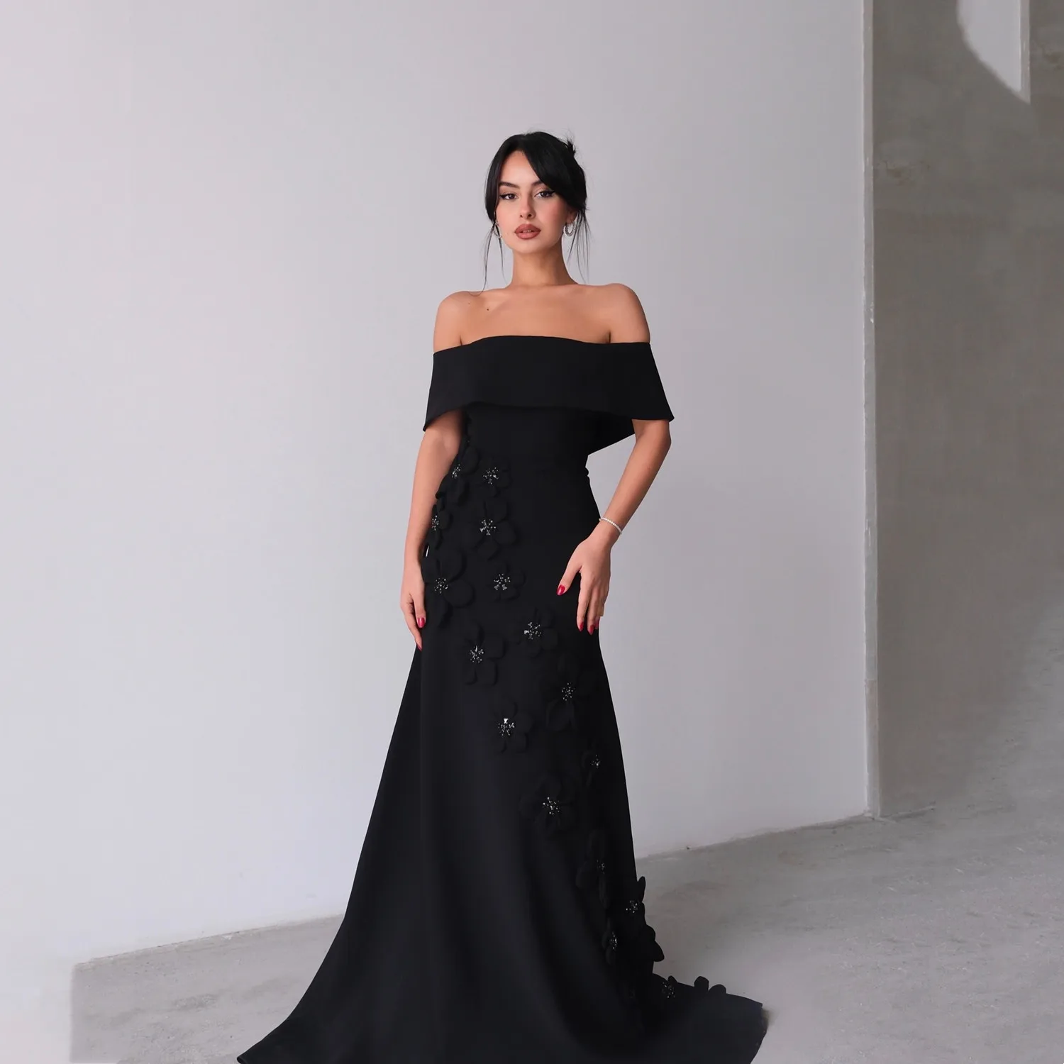 

Lorrtta فساتين سهرة Elegant Party Dresses 2025 Luxurious Women's Evening Dresses for Special Occasions Mermaid Prom Dress Black