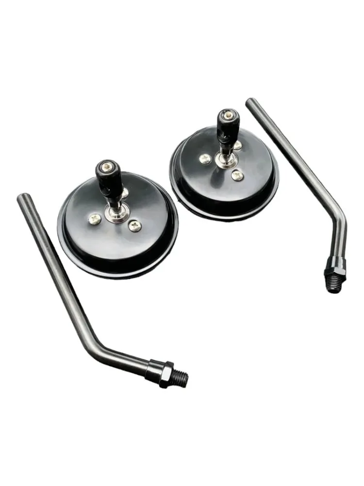 AliExpress 1Pair Universal Round Motorcycle Rearview Mirrors 10mm Chrome Black Retrovisor Mirror For Honda Scooter E-Bike