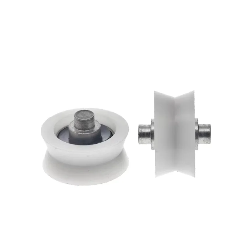 8Pcs  6x21x8mm door and window pulley V groove wheel nylon plastic wheel belt shaft rod shaft bearing wheel