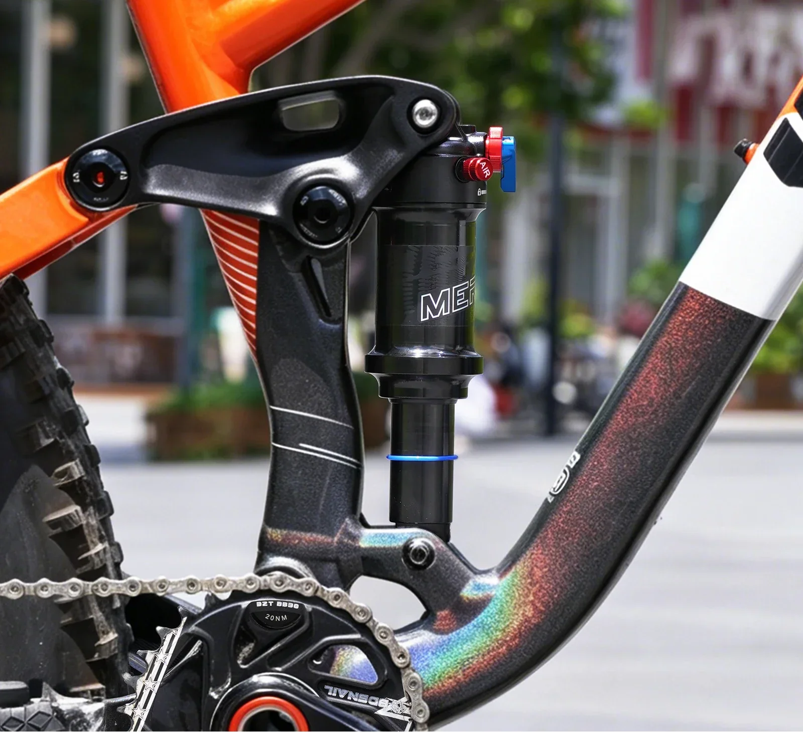 MEROCA RX3 Fahrrad-Luftstoßdämpfer 165/190/210mm Mit Dämpfungs-/Luft-Einstellungs-/Verriegelungsfunktion MTB Hinterer Stoßdämpfer – Detail 11