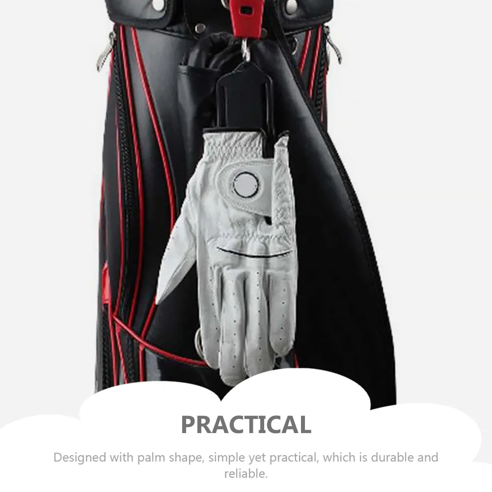 2 قطعة أصحاب قفازات الغولف المحمولة البلاستيك النخيل شكل دعم رفوف مشبك كليب مريحة قفاز تجفيف رفوف قفازات حامل #5