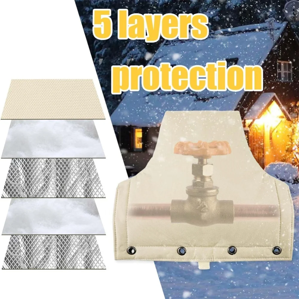 

Insulated Pouch for Backflow Preventer Covers Pressure Reducing Valves Weather Resistant Design for Outdoor Winter Protection