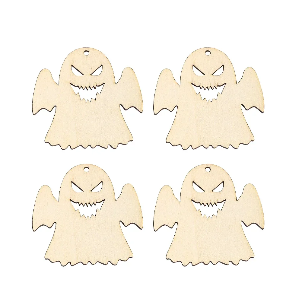 3PC halloween duchy vzhled přívěsek dřevěný prolamované planks prázdniny dekorace scéna umístění zásoby DIY řemesel domácí závěsný okrasa