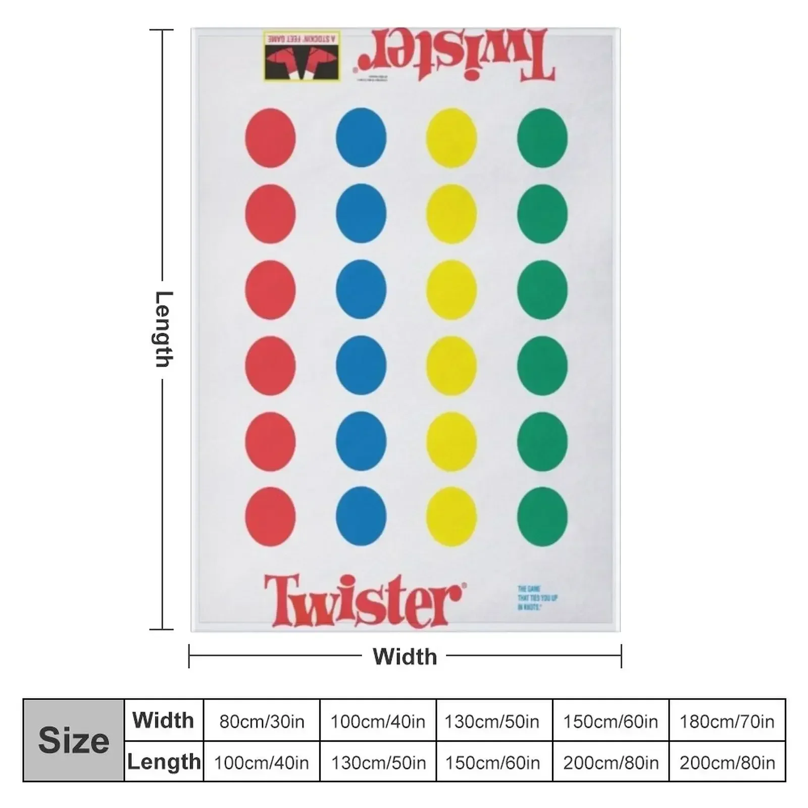 The Twister Game Blanket Throw Blanket Giant Sofa Picnic Bed covers Thermals For Travel Blankets