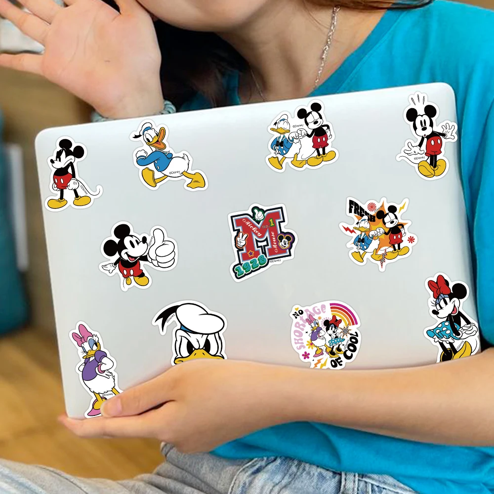 50/100 Stück Mickey Mouse Minnie Mouse Pluto Aufkleber Cartoon Niedliche Aufkleber für Kinder Laptop Gepäck Scrapbook Fahrrad Flaschenaufkleber