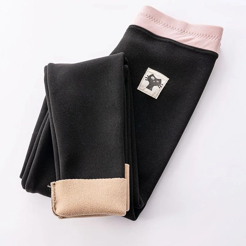 

Осенне-зимние леггинсы с высокой талией для женщин, толстые теплые осенние брюки, облегающие леггинсы