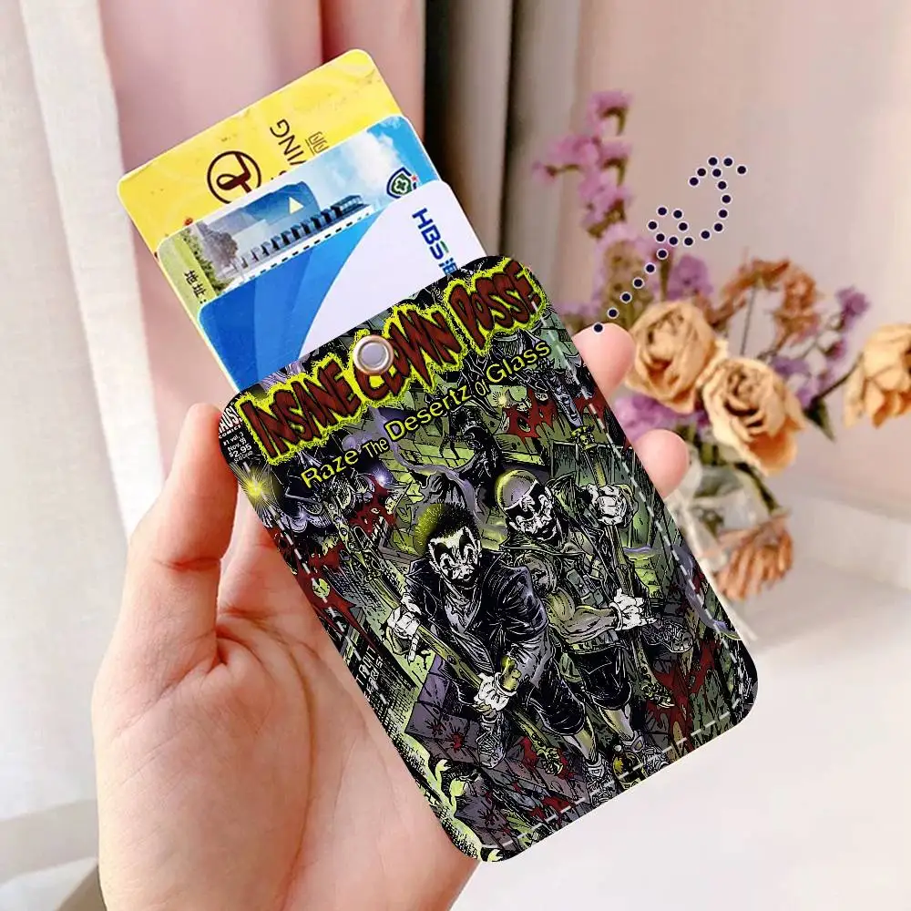 I-Insane مهرج Posse حامل بطاقة طباعة شخصية مناسبة لحامل الفتيات حافظة بطاقات الباب النساء شارة حامل المفاتيح