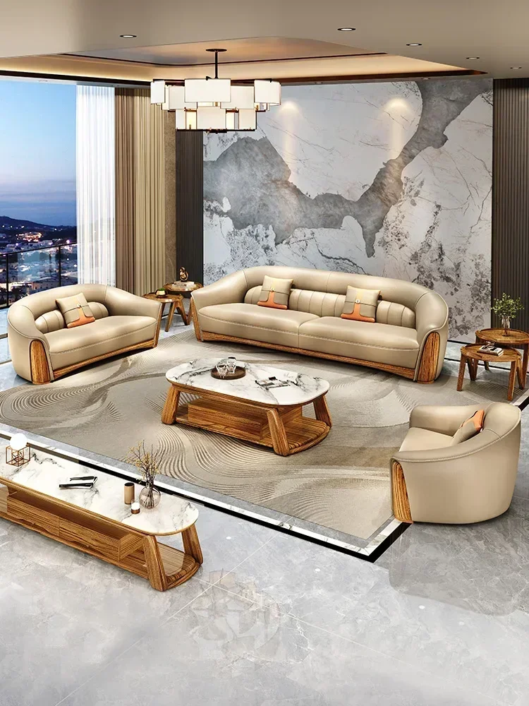 

Новый кожаный диван TAO Tao в китайском стиле Ugyen, комбинированный, для больших квартир, новая мебель