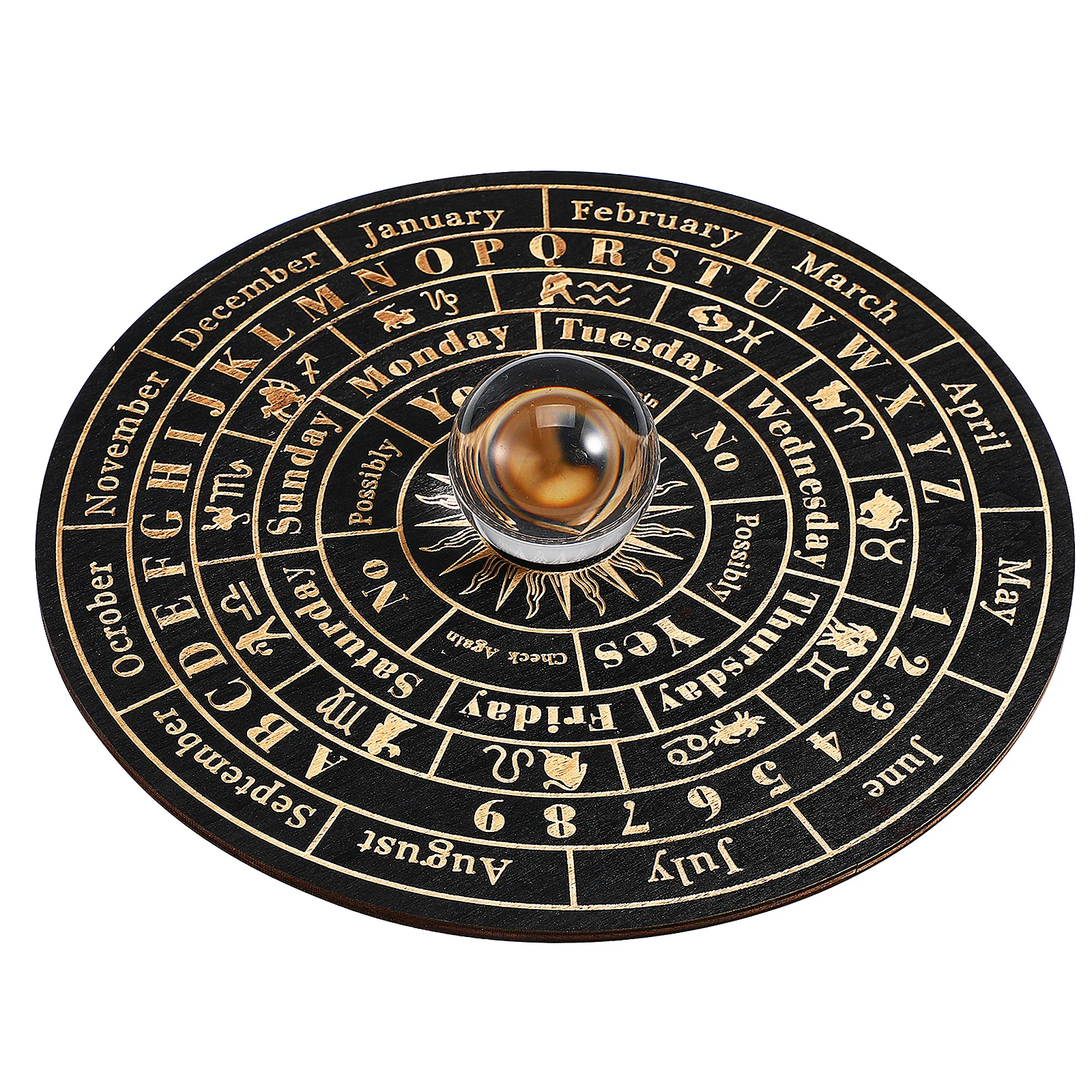 

Crystal Wooden Dowsing Pendulum Divination Tool Home Decor Tarot Board Witchcraft Supplies Health Wellness