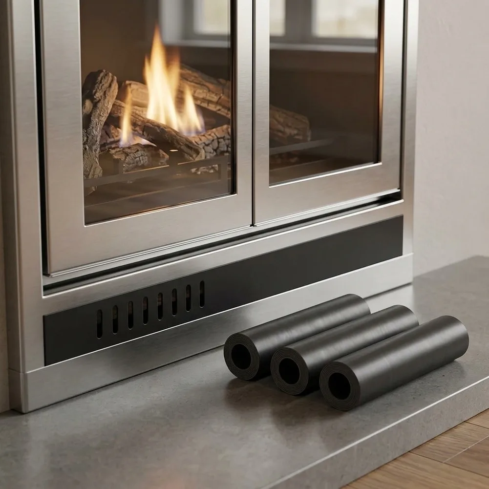 Fireplace Wind Guard Made of Magnetic Rubber to Deliver Consistent Draft Resistance and Fireplace Optimization