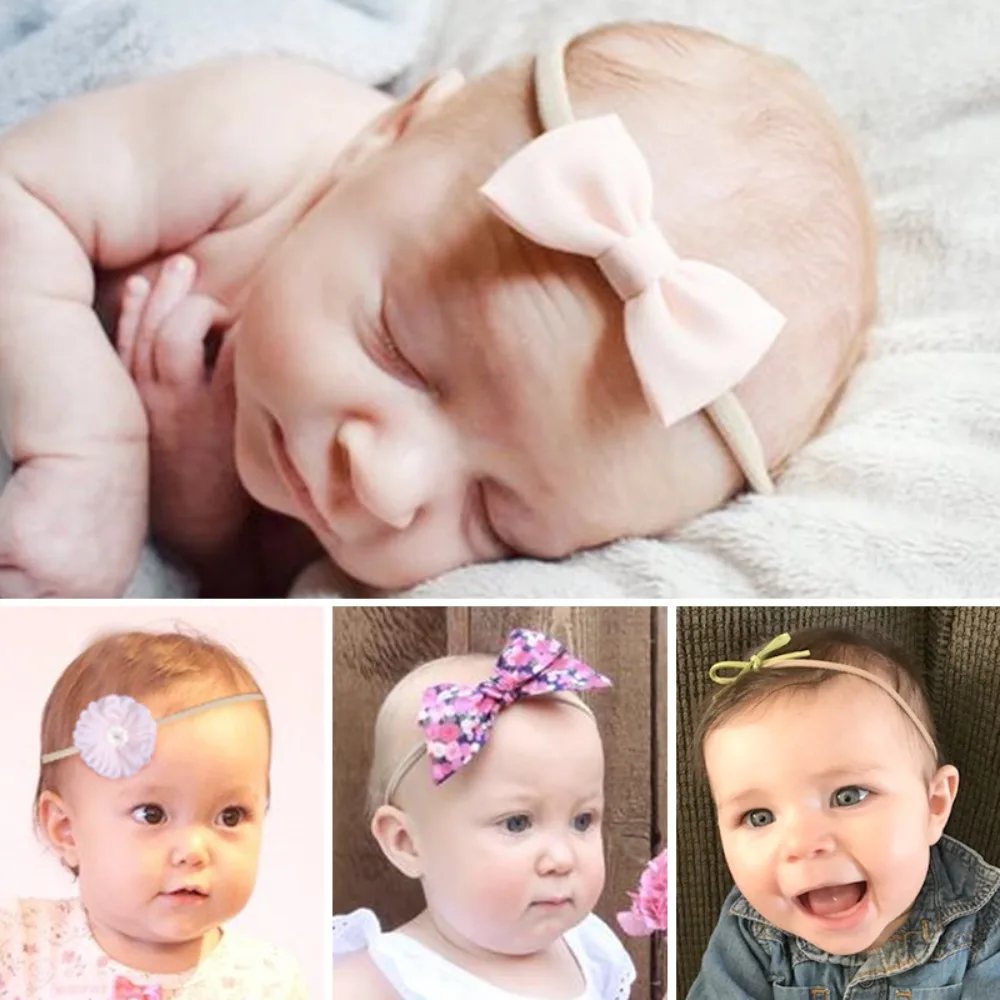 

Bowknot Headband Kid Headdress Sweet Elastic Newborn Hair Band Infant Garland Hairband Photography Prop