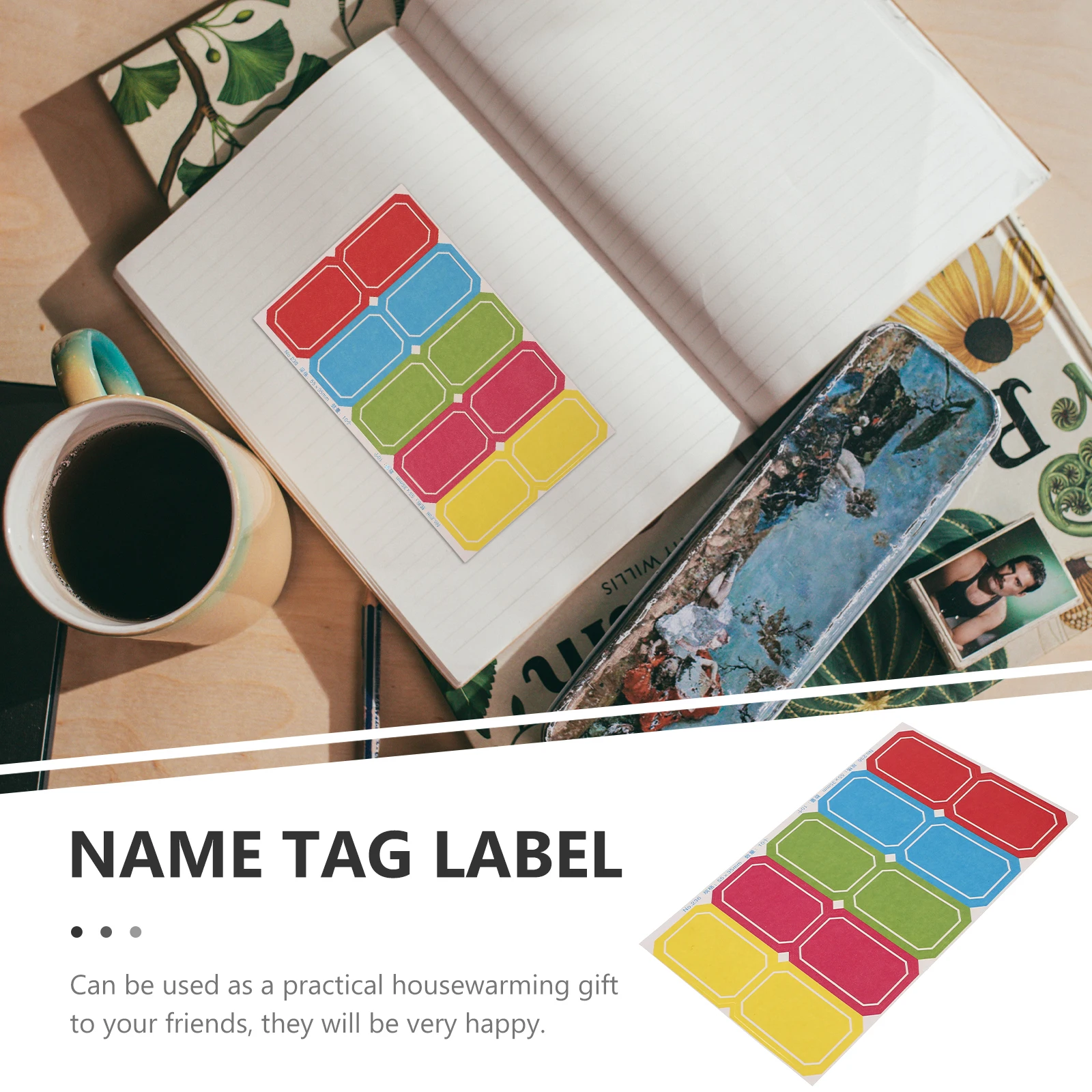 10 листов, красочные этикетки, портативные именные бирки, клейкие наклейки для маркировки цен, принадлежности для изучения Библии, организация студентов