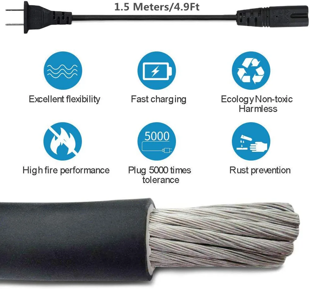 محول الطاقة محول مع سلك التيار المتناوب ، ماكس Chrager ، 6 فولت ، 5A امدادات الطاقة ، التيار المتناوب 100-240 فولت إلى تيار مستمر 6 فولت ، 5amp ، 5000mA