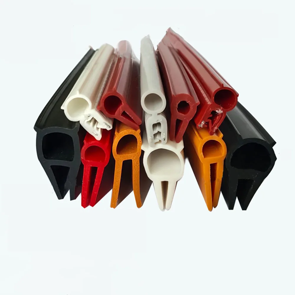 With Top Bubble Edge Guard Mechanical Distribution Cabinet Sunroom Weatherstrip Black Silicone Rubber Door Window Sealing Strip