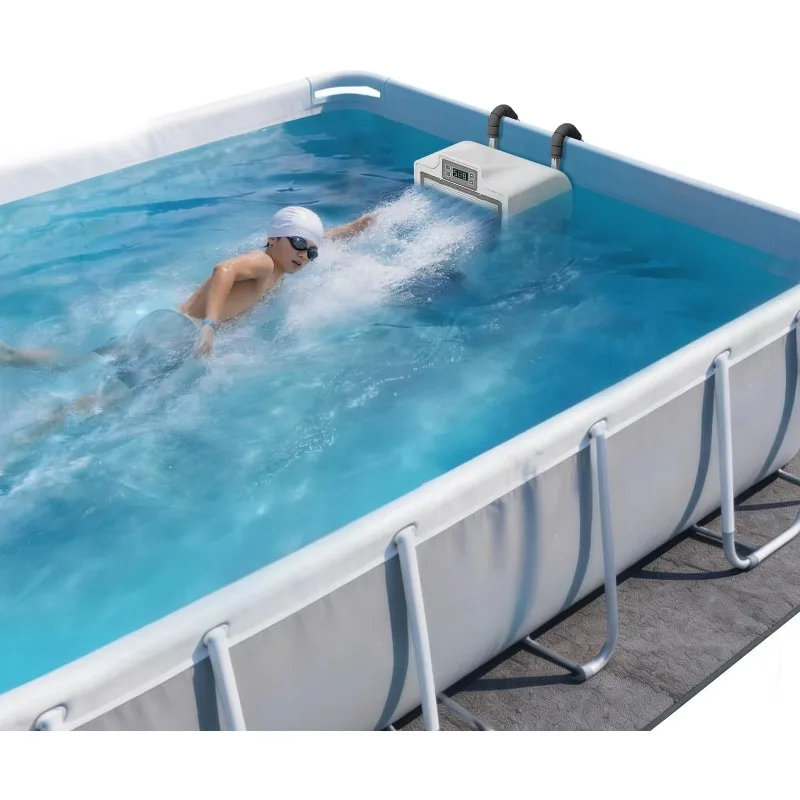 

Swim Current Machine for Above Ground Frame Pools: Safe 30V Low Voltage Stationary Swimming Trainer, Kids' Training & Family Fun