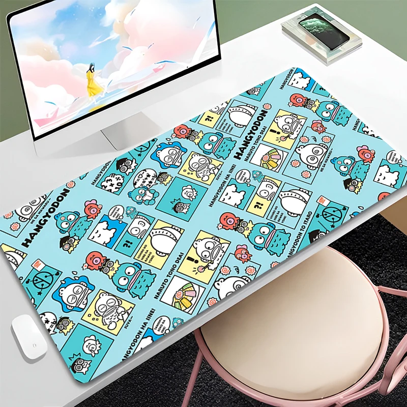 Desk Mat Hangyodon Anime Mouse Pad Laptop Kawaii Table Mats Computer Gamer Home Decor Mousepad Cartoon XXL Cute Carpet Mousemat