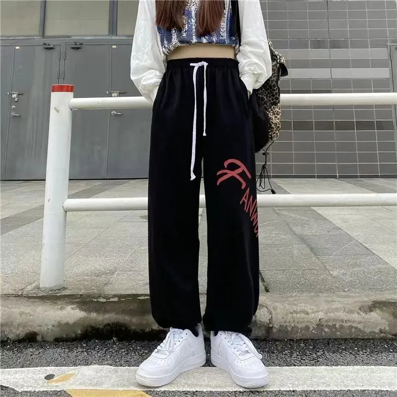 

Japanese Sweet Cool Wide Leg Pants Women's New Korean Version High Waist Drop Feel Loose Thin Casual Straight Leg Hot Girl Pants