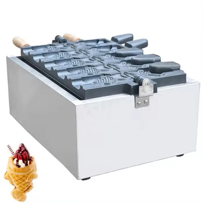 Snack Food Maker Taiyaki Fish Cake Waffle Making Machine Electric