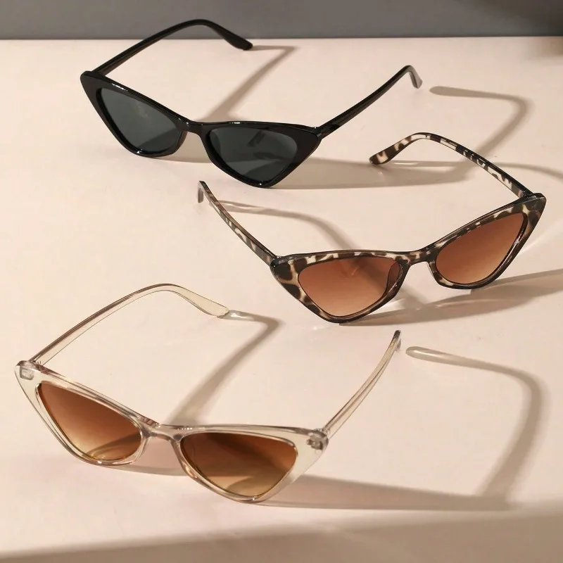 Lunettes de soleil œil de chat personnalisées pour femmes, verres teints Y2K, lunettes de soleil de Style bohème pour voyage d'été