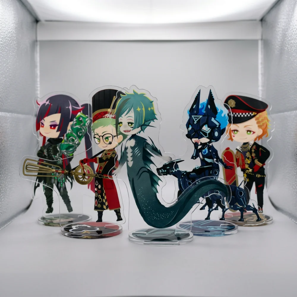 Anime Game Twisted Wonderland Acrylic Stand Keychain 10cm Chibi Malleus Riddle Azul Idia Vil Ace Desk Deco Collectible Fan Gift