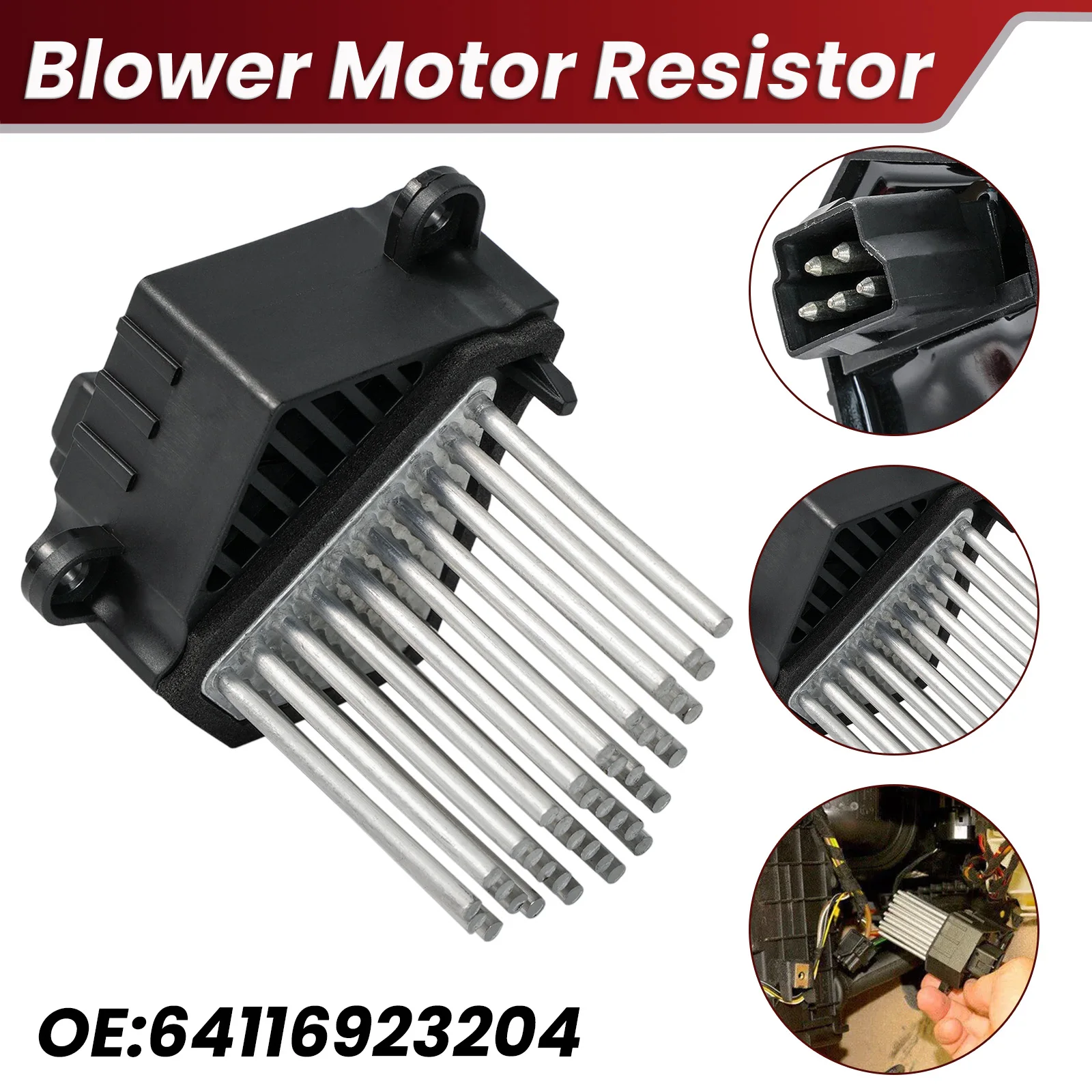 Heater Blower Fan Motor Final Resistor For BMW 3er 5er X3 X5 E36 E39 E46 1998-2007 E53 E83 1995 - 2008 64116923204 64116929540