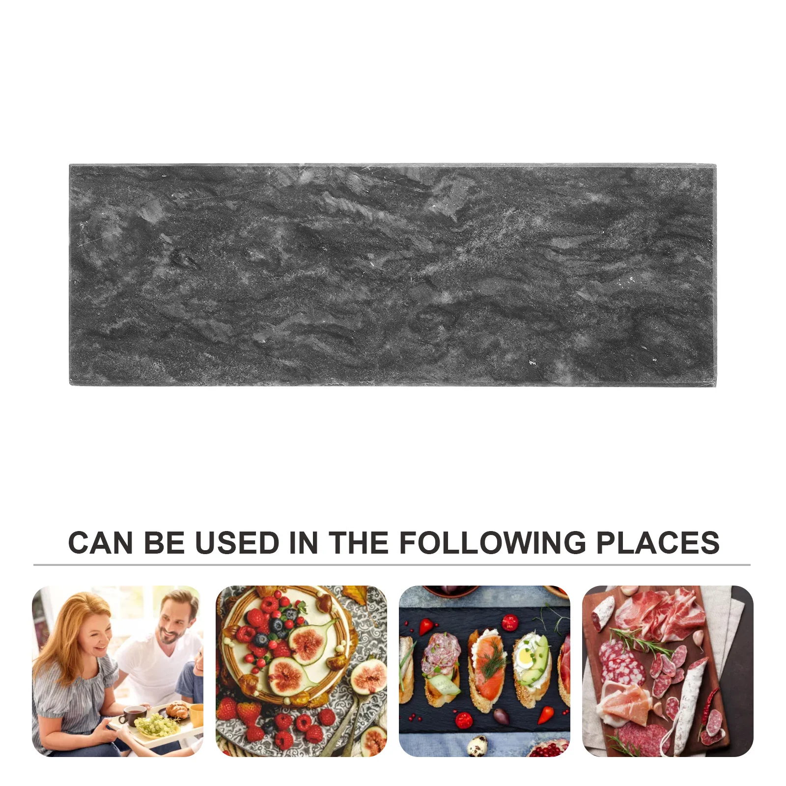 

Premium Marble Tray Elegant Food Serving Tray for Desserts Sushi Cake Appetizers Household Kitchen Dining Room Multi-Function