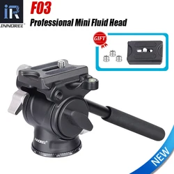 INNOREL F03 Lightweight Mini Fluid Damping Tripod Head with Arca Swiss Q.R.Plate for Dslr Camera Camcorder Monopod Max Load 3kg