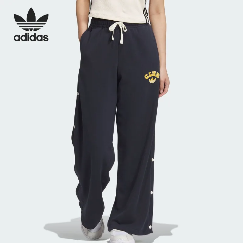 

Adidas Stretch Jersey Elastic Waistband Wide Leg Zip Pockets Gym Fitness TrousersJD6371