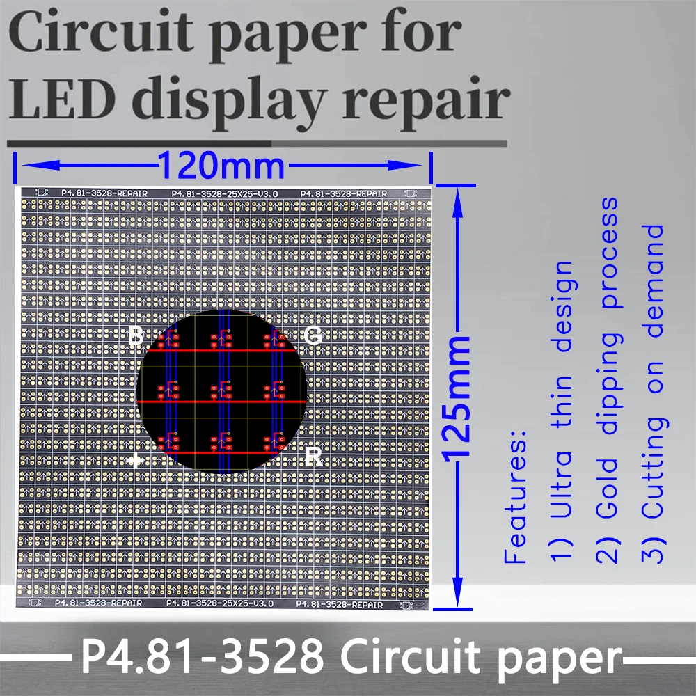 

P4.81-3528 Circuit Paper，120X125mm ,Used for repairing damaged PCB pads