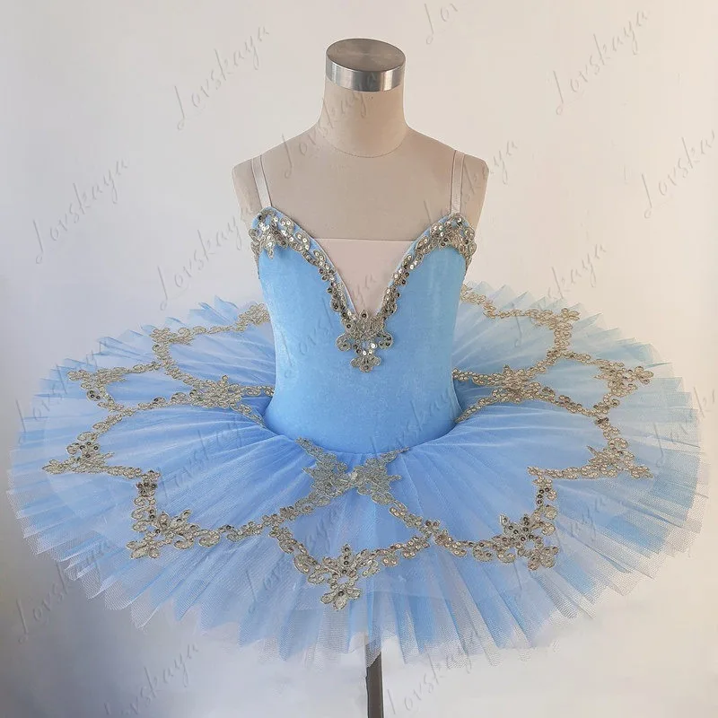 children's-ballet-dress-performance-outfit-little-swan-sequined-tutu-skirt-with-straps-and-puff-sleeves-for-performance-attire
