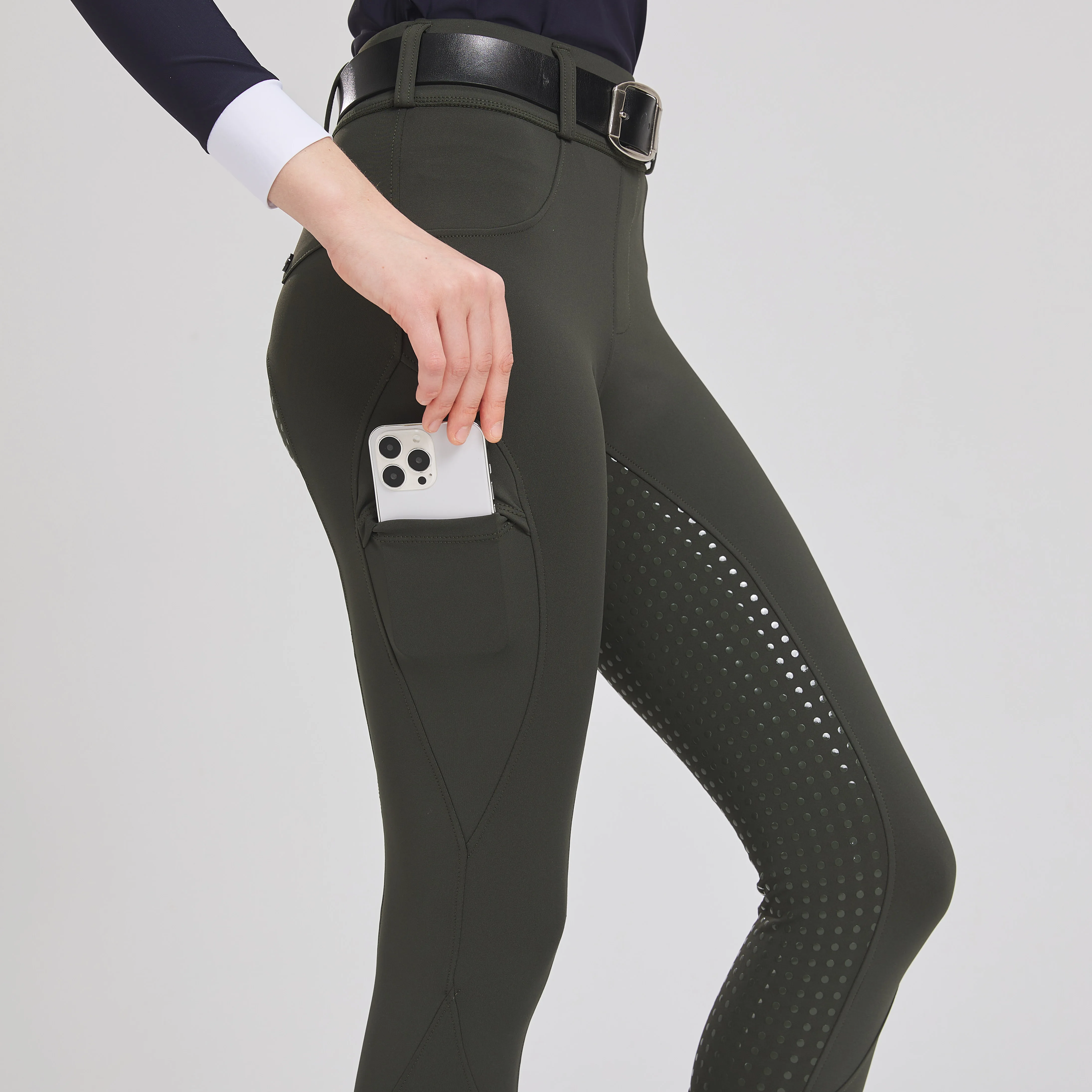 Professionelle Reithose mit Vollsilikon, schnelltrocknend, elastisch, eng anliegend, rutschfest, dick und strapazierfähig – Detail 16