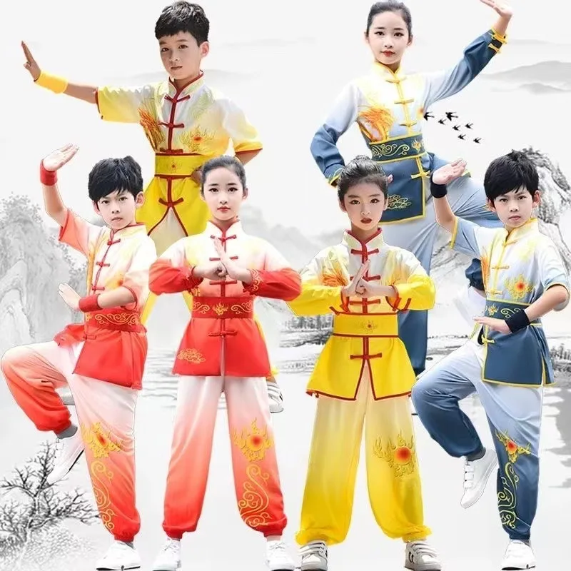 

Kids Martial Arts Wushu Set Adult Martial Arts Clothes Children's Stage Performance Kung Fu Uniform Wing Chun Shaolin Costume