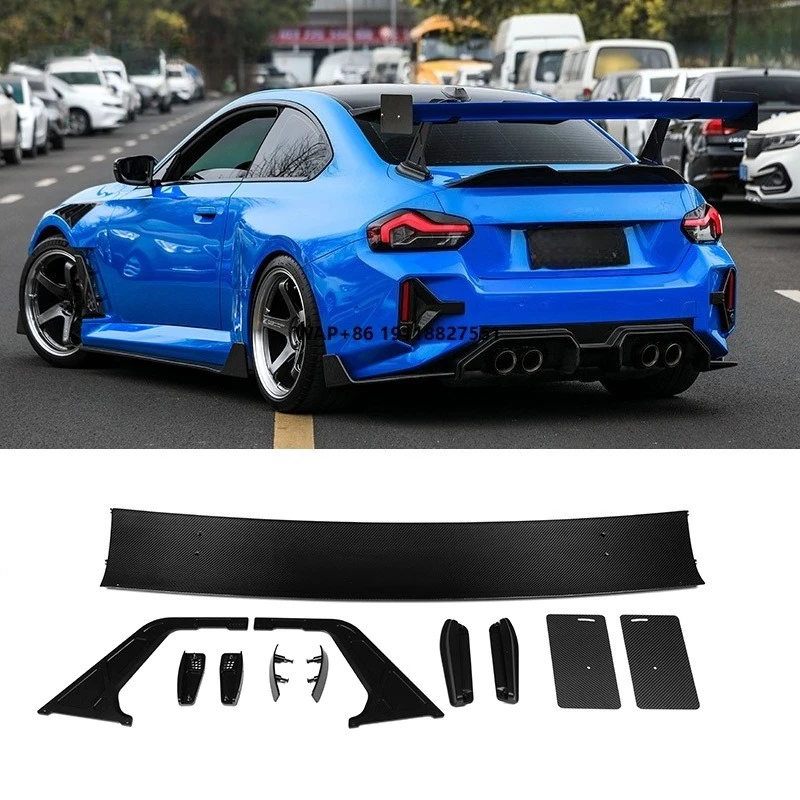 

For G87 G80 G82 F82 M2M3M4 Dry Carbon Fiber Rear Ducktail Spoiler Carbon Fiber Spoiler V Style with Stand High Spoiler Wing