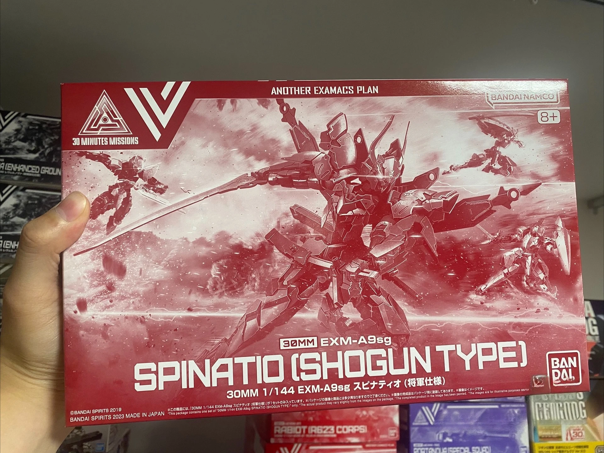

В наличии Bandai PB Gundam 30 мм 1/144 EXM-A9SG SPINATIO (ТИП SHOGUN) Фигурки из ПВХ в сборе, комплект моделей, игрушки