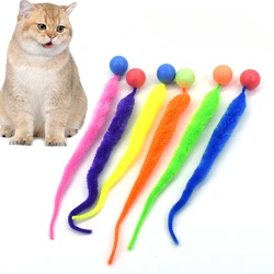 Cat Interactive Toys Luminous Cat Colorful Bouncing Ball Pet Supplies Puzzle Teasing Indoor Cat Worm Caterpillar Elastic Toy