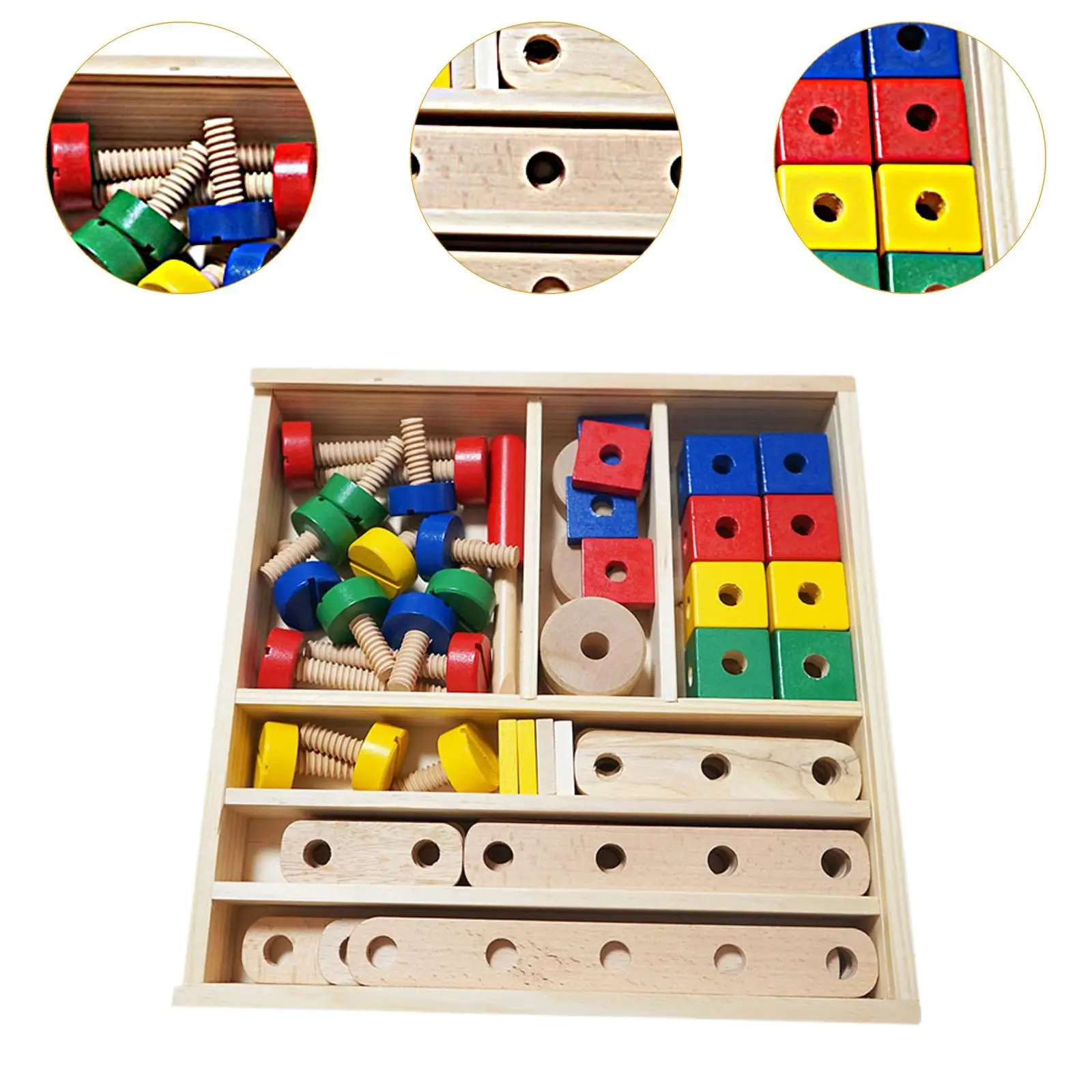 Klocki konstrukcyjne dla dzieci z nakrętkami i śrubami, zabawka na przyjęcie, dla przedszkolaków, chłopców i dziewczynek.