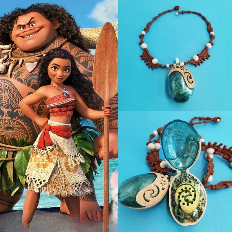 Moana Animation Peripheral Creative Cartoon Tefiti Heart Music Necklace High-Looking Accessories Girls Birthday Gift Wholesale