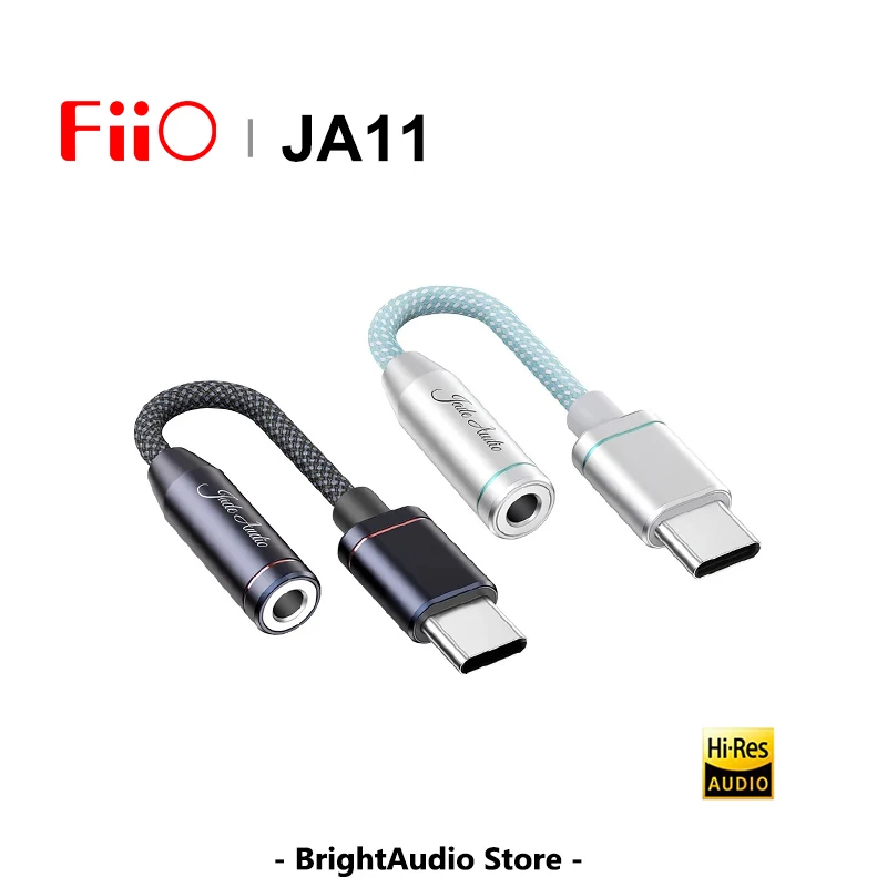 FIIO JadeAudio JA11 HI-RES USB Type C to 3.5mm Earphone Headphone Adapter USB DAC Audio Cable For Phones