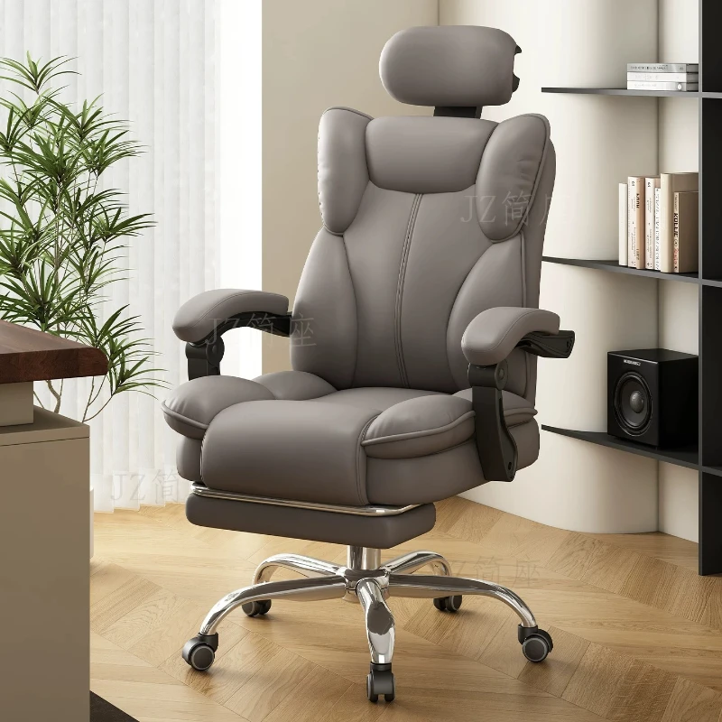 Swivel Ergonomic Computer Chair 140° Reclining Thickened Cushion Double Layer Sponge SGS Gas Lift Heavy Load Extra Strong Very